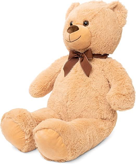 Peluche orso gigante Orso peluche gigante 80 cm san valentino bianco beige marrone peluche san valentino orsacchiotto orsacchiotti piccoli peluche 80 cm (Beige) - 2