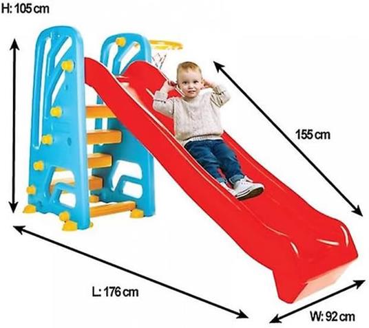 Scivolo per Bambini da giardino da casa Interno Esterno grande 3 Anni 4 Anni Scivolo Bimbi 2-6 Anni super resistente qual - 2