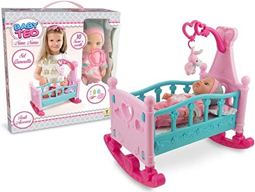 Bambola Con Culla Giocattolo Bambola Culla Accessori Giocattolo Di Bambini 2 Anni Rosa Baby Color