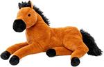 Cavallo Peluche Grande Gigante XXL Morbido Peluche a Forma di Cavallo di cm Bambini Unicorno Giocattolo Colore Marrone, Bianco, Nero da XXL Gigante Animale Grande Sdraiato Toys (Marrone)