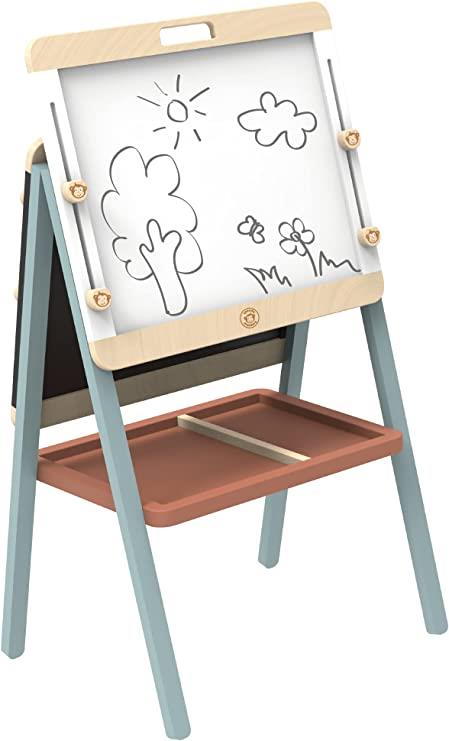 Lavagna Per Bambini Lavagna Bambini Bambini Lavagna Cavalletto Regolabile di Legno Altezza Magnetica Accessori da disegno Carta - 2