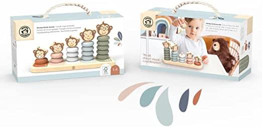 Gioco Impilabile Legno Giocattoli di Ordinamento e Impilamento in Legno Giocattoli da Puzzle in Legno Classificazione dei Blocchi - 3