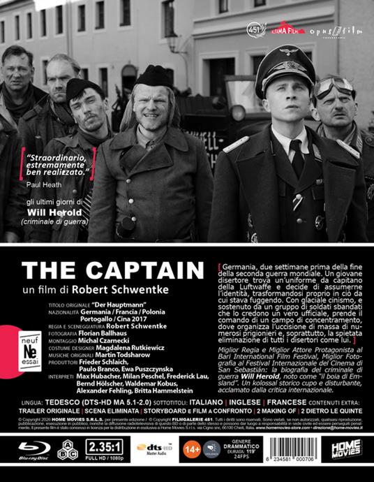 The Captain (Blu-ray) di Robert Schwentke - Blu-ray - 2