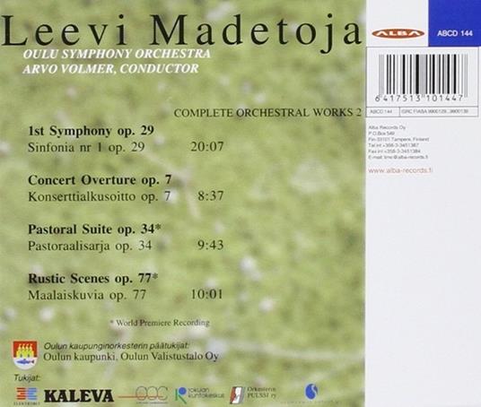 Musica Orchestrale vol.2 - CD Audio di Leevi Madetoja - 2