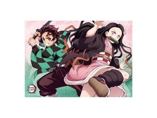 Demon Slayer: Kimetsu No Yaiba Fabric Poster Tanjiro E Nezuko 84 X 118 Cm Popbuddies