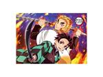 Demon Slayer: Kimetsu No Yaiba Fabric Poster Tanjiro E Kyojuro Rengoku 84 X 118 Cm Popbuddies