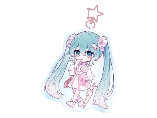 Hatsune Miku Acrylic Portachiavi Kawaii Summer Time Popbuddies