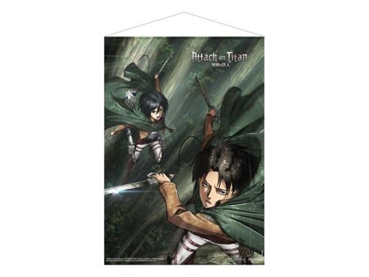 Attack On Titan Wallscroll Mikasa E Levi 50 X 70 Cm Popbuddies
