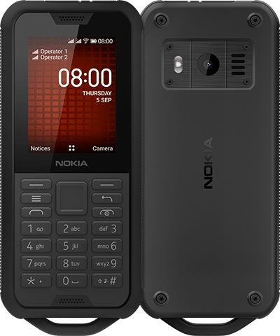 Nokia 800 Tough 6,1 cm (2.4") 0,5 GB 4 GB Dual SIM ibrida 4G Micro-USB Nero KaiOS 2100 mAh