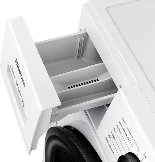 Lavatrice Hisense WFVB7012EM - Carica Frontale 7kg, 1200 Giri, 15 Programmi, Vapore, Display LED