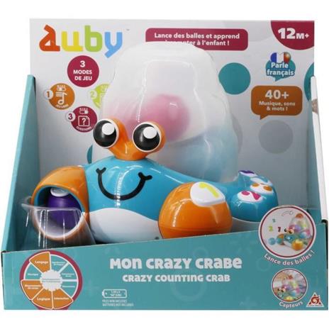 AUBY - My Crazy Crab - Giocattolo con effetti sonori e luminosi - Giocattolo 12 mesi e +