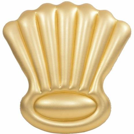 Conchiglia Gonfiabile Gigante Oro Isola Materassino Mare Piscina 160x160cm - 2