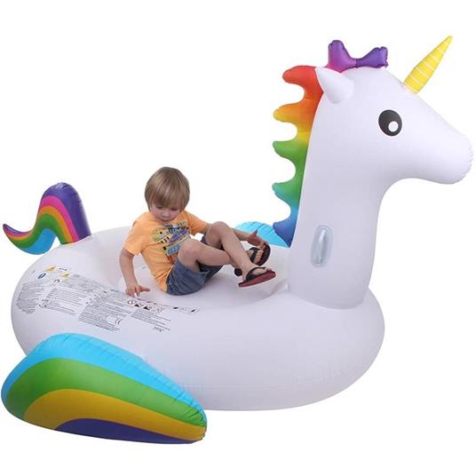 Unicorno Gonfiabile Gigante Isola Materassino Mare Piscina Spiaggia 218x160x120