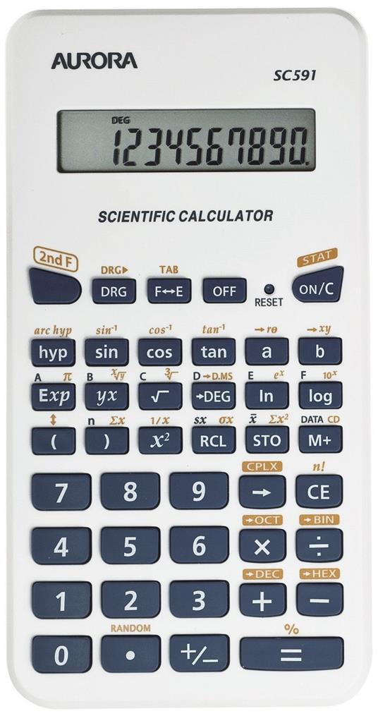 Calcolatrice Aurora di Base 131 Funzioni Math - 3
