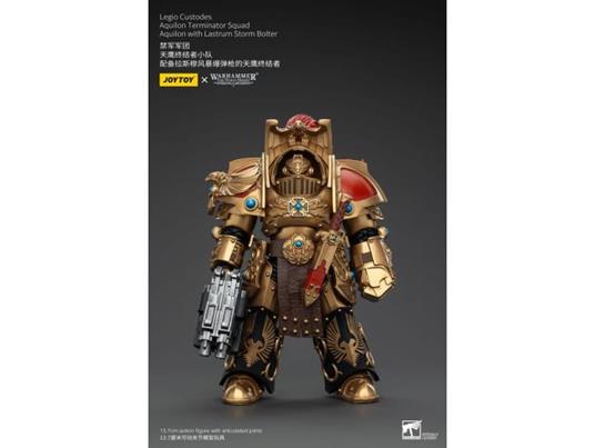 Warhammer The Horus Heresy Action Figura 1/18 Legio Custodes Aquilon Terminator Squad Aquilon Con Lastrum Storm Bolter 14 Cm