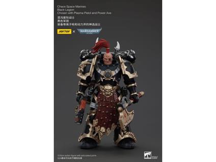 Warhammer 40k Action Figura Chaos Space Marines Black Legion Chosen Con Plasma Pistol E Power Axe 20 Cm Joy Toy (cn)