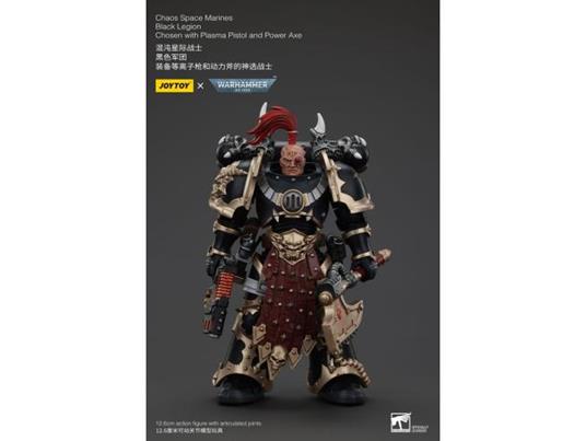 Warhammer 40k Action Figura Chaos Space Marines Black Legion Chosen Con Plasma Pistol E Power Axe 20 Cm Joy Toy (cn)