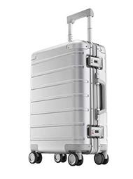 Xiaomi Metal Carry on Luggage 20” Trolley Rigido con 8 Ruote, 55 cm, Dimensioni Standard per Cabina Aereo, Lucchetto TSA, 31 litri, Argento