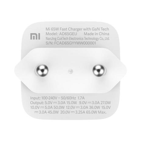 Xiaomi Mi 65W Fast Charger with GaN Tech Bianco Interno - 3