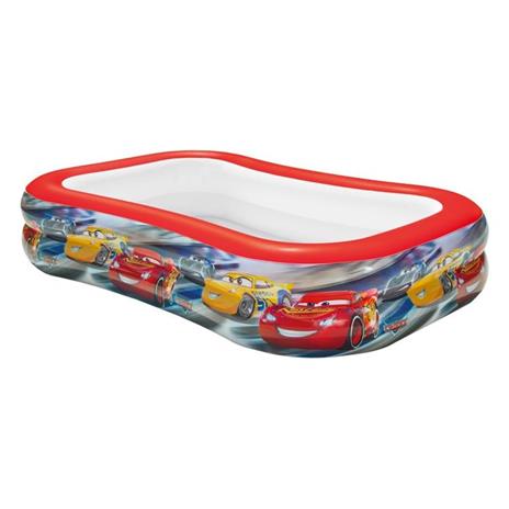 Piscina Gonfiabile Bambini Disney Cars Intex 2 Anelli 262x175x56cm da Giardino - 2