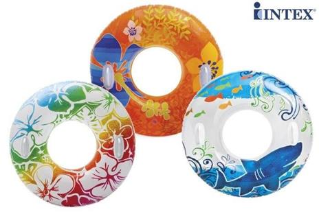 1 Salvagente 97cm Gonfiabile Intex 58263 Relax Divertimento Piscina Piscine Mare