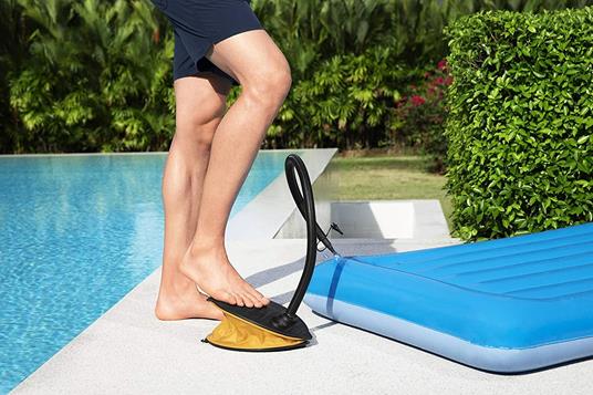 Bestway 62004 | Pompa A Piede, 28X19 cm, Volume 1.400 Cc, 3 Adattatori Per Valvola - 2