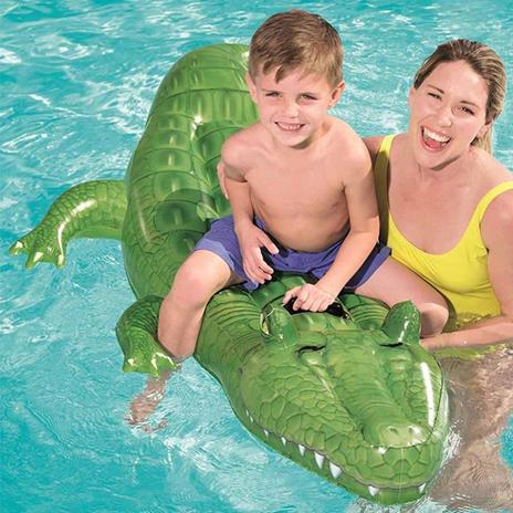 Coccodrillo Cavalcabile Gioco Gonfiabile Bambini 203x117cm Mare Piscina Bestway
