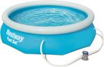 Bestway Fast Set Piscina Autoportante Rotonda mis. 305xh76 cm - colore azzurro - con pompa a filtro