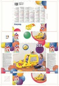 Parco Giochi Play Center Bulldozer Piscina Gioco Bambini con 25 palline 198x105 - 9