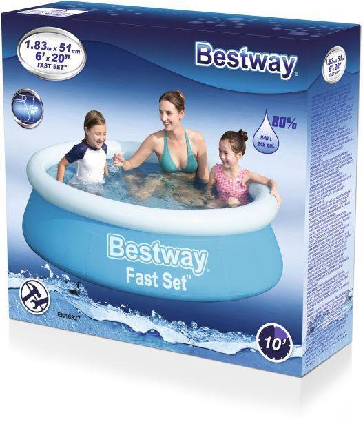 Bestway 57392 piscina fuori terra Piscina gonfiabile Piscina rotonda 940 L Blu - 3