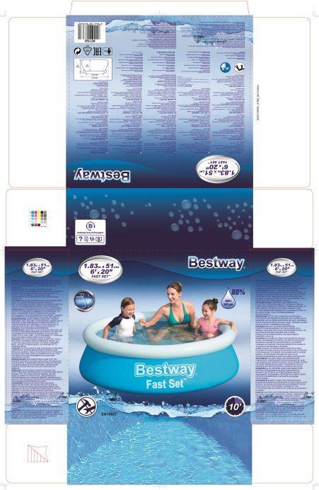 Bestway 57392 piscina fuori terra Piscina gonfiabile Piscina rotonda 940 L Blu - 8