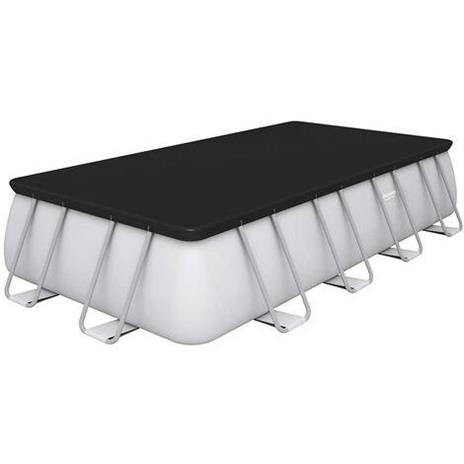 Bestway Piscina Rettangolare Power Steel 56466 Grigio Chiaro - 549x274x122cm con Filtro a Sabbia - 6