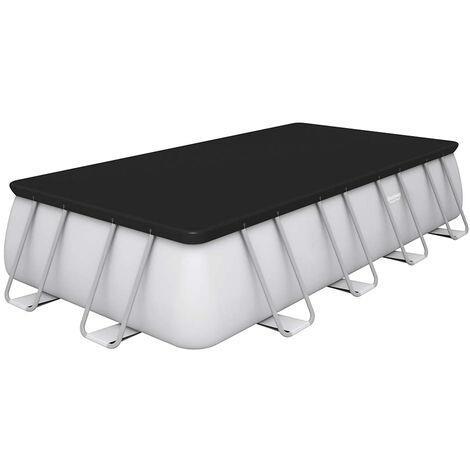 Bestway Piscina Rettangolare Power Steel 56466 Grigio Chiaro - 549x274x122cm con Filtro a Sabbia - 6