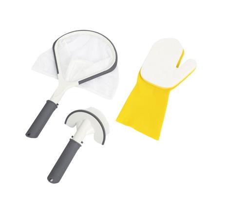 Bestway 60310 accessorio per vasca idromassaggio e spa da esterno Kit di pulizia Grigio, Bianco, Giallo