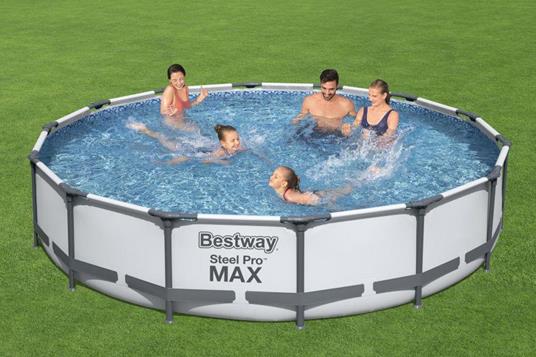 Bestway Steel Pro 56595 piscina fuori terra Piscina con bordi Piscina rotonda 10220 L Blu, Grigio - 13