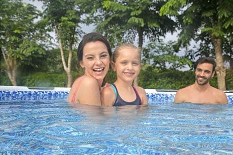 Bestway Steel Pro 56595 piscina fuori terra Piscina con bordi Piscina rotonda 10220 L Blu, Grigio - 4