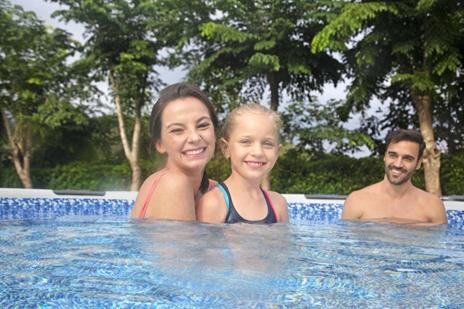 Bestway Steel Pro 56595 piscina fuori terra Piscina con bordi Piscina rotonda 10220 L Blu, Grigio - 5