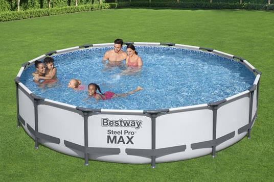 Bestway Steel Pro 56595 piscina fuori terra Piscina con bordi Piscina rotonda 10220 L Blu, Grigio - 7