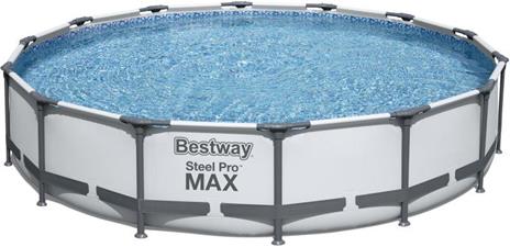 Bestway Steel Pro 56595 piscina fuori terra Piscina con bordi Piscina rotonda 10220 L Blu, Grigio - 9