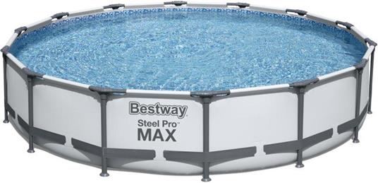 Bestway Steel Pro 56595 piscina fuori terra Piscina con bordi Piscina rotonda 10220 L Blu, Grigio - 9