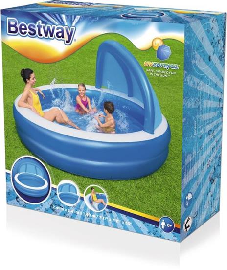 Bestway 54337 piscina fuori terra Piscina gonfiabile Piscina rotonda 850 L Blu, Bianco - 11