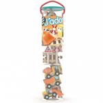 Set Pista Costruzioni In Legno Con Mezzi Da Cantiere  J849092