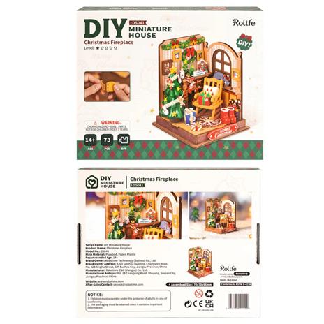 Christmas Fireplace - caminetto di Natale. Robotime - 5