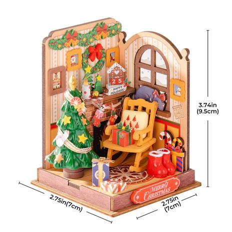 Christmas Fireplace - caminetto di Natale. Robotime - 6
