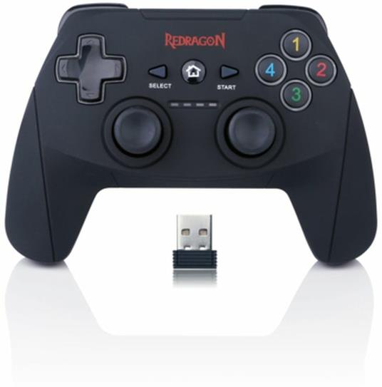 REDRAGON HARROW G808 Nero RF Gamepad Analogico/Digitale Android, PSP / PSP Slim, Playstation, Playstation 3