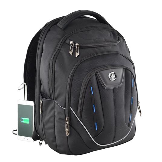 Zaino Swiss Digital J16BT-1 Terabyte Nero - 48 x 33,5 x 24,5 cm - 2