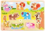 Tooky Toy: Wooden Animal Puzzle 10Pce