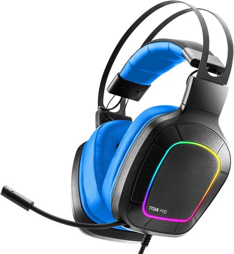 TITAN PRO Cuffie Gaming Blu - Surround Sound 7.1 PC/PS4/PS5