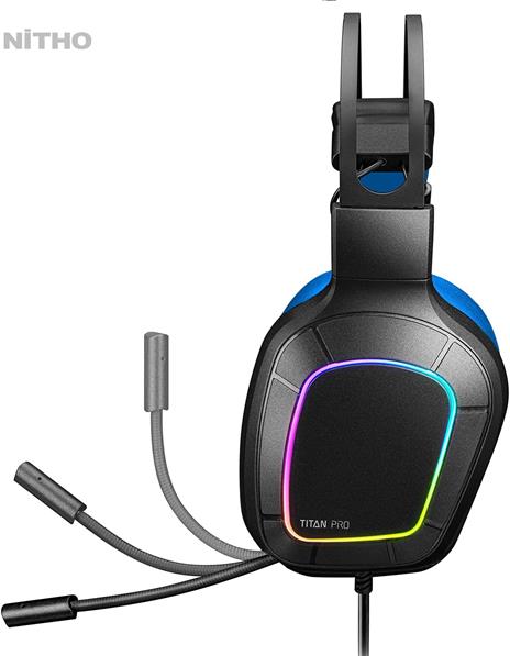 TITAN PRO Cuffie Gaming Blu - Surround Sound 7.1 PC/PS4/PS5 - 3