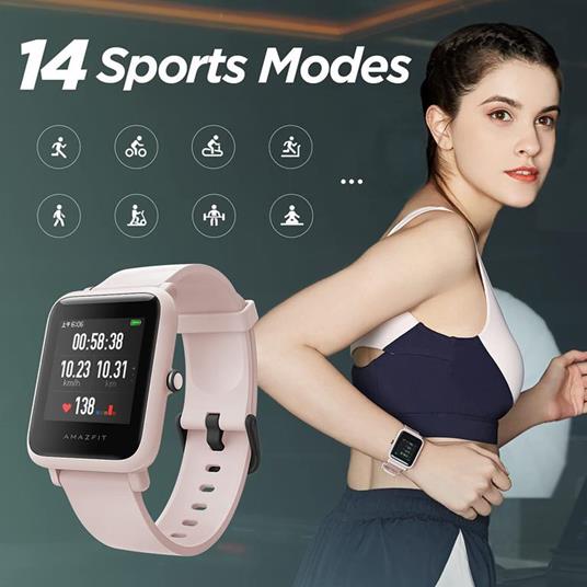 Amazfit Bip S Lite Smartwatch Orologio Fitness Tracker, Display Always-on,  150 Quadranti, Durata Batteria 30 Giorni, Impermeabil 5 ATM, Montoraggio  della Frequenza Cardiaca, Notifiche Messaggi, Rosa - Amazfit - Telefonia e  GPS | IBS
